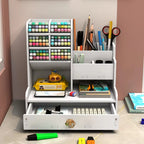 Wooden Desk Organizer – Desktop Stationery Storage for Home Office