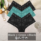 Floral Lace Panties – Sexy V-Waist Breathable Underwear for Women