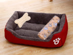 Large Square Dog Bed – Warm Soft Nest for Small Medium and Large Pets