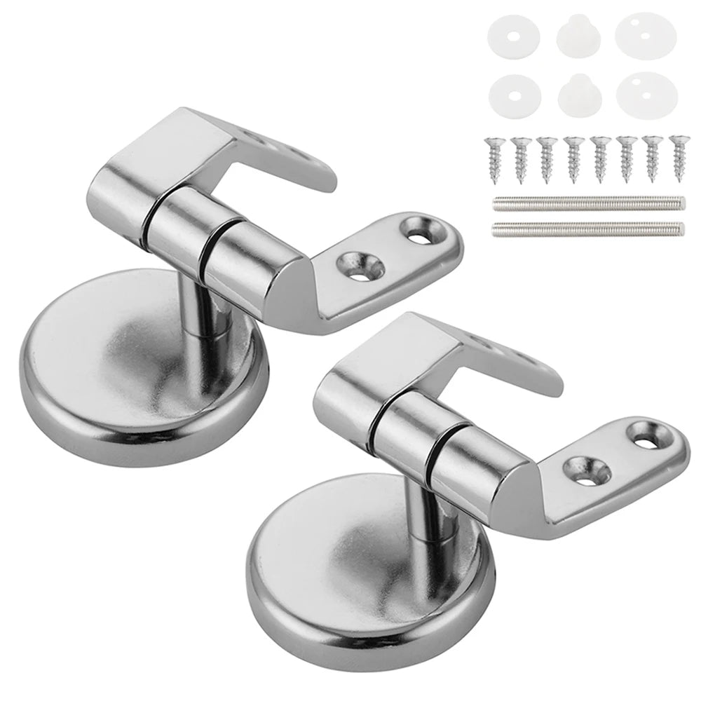 Stainless Steel Toilet Seat Hinges – Universal Replacement for DIY Lid Repair