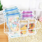 Reusable Mason Jar Zipper Bags – Leakproof Food Storage for Kitchen Snacks
