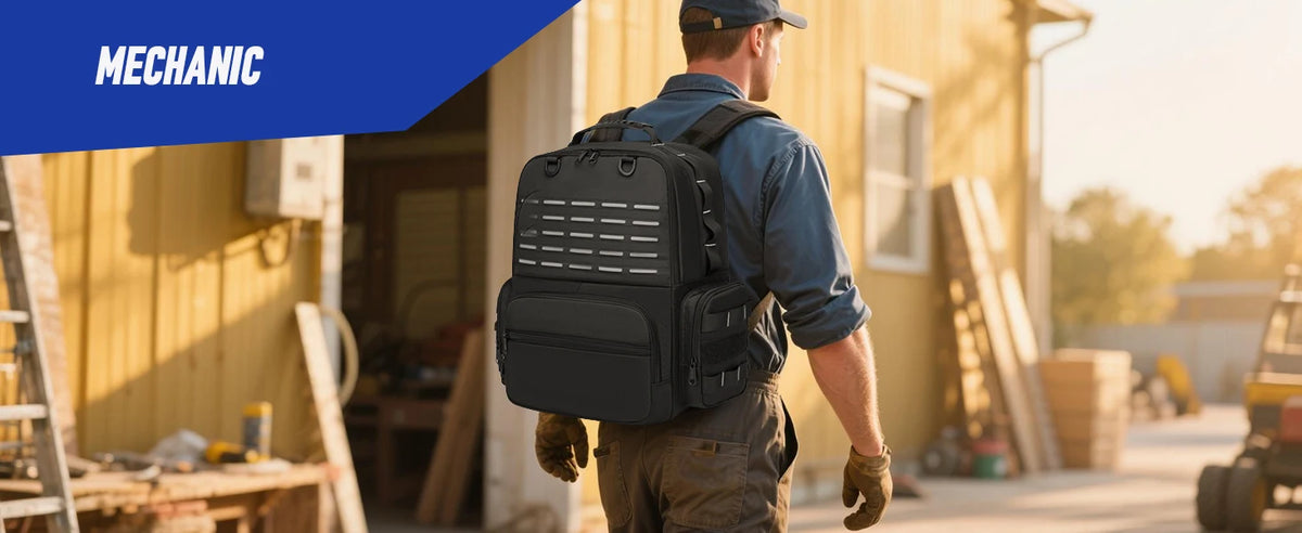Heavy Duty Tool Backpack – Portable Organizer for Electricians and Plumbers