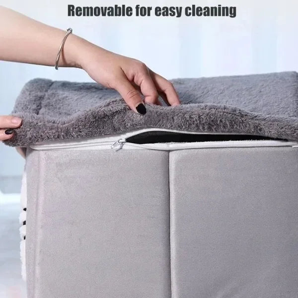 Soft Pet Bed Tent – Washable Enclosed Kennel for Indoor Dogs and Cats