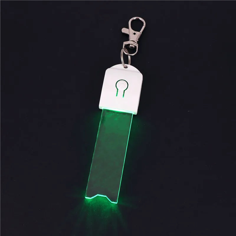 Acrylic LED Keychain – RGB Light Up Key Pendant for DIY Wedding Decor Gifts