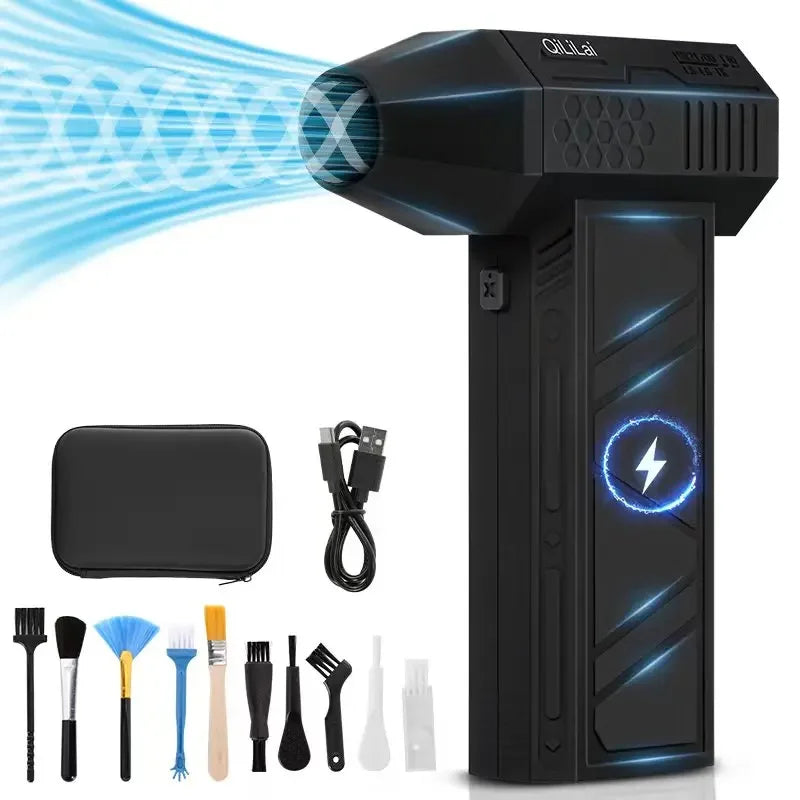Handheld Turbo Jet Fan – 180000RPM Powerful Air Blower for Car and PC Cleaning