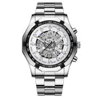 Stainless Steel Quartz Watch – Waterproof Luminous Calendar for Business Men
