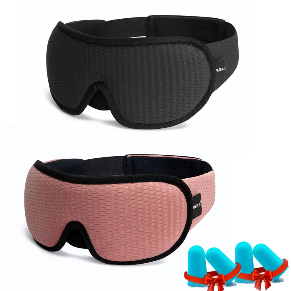 Soft 3D Contoured Eye Mask – Breathable Light Blocking for Travel Sleeping