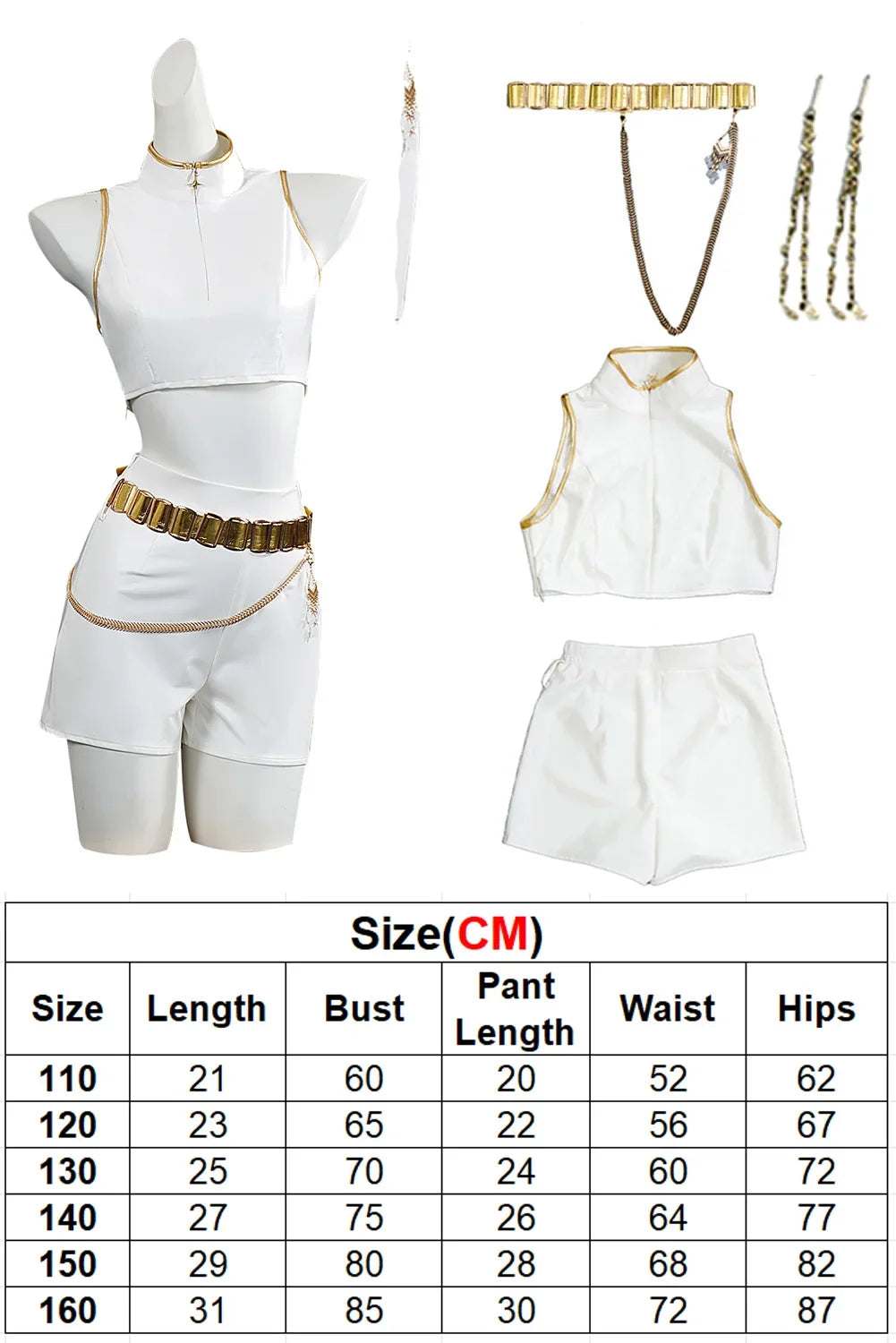 Demon Hunter Cosplay Uniform – Kids Black and Gold Costume for Halloween