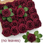 Artificial Foam Rose Heads – Realistic Silk Flowers for DIY Wedding Decor