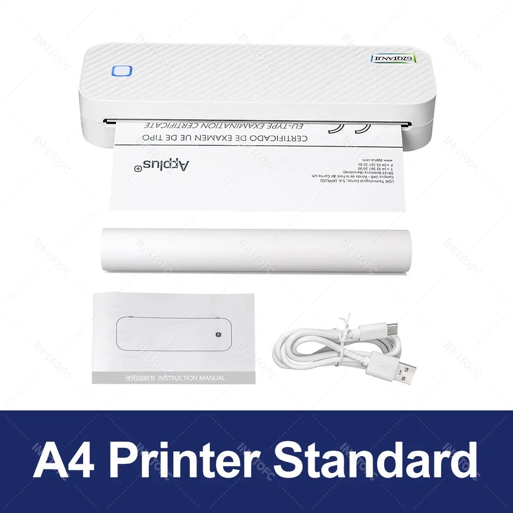 Portable A4 Thermal Printer – Bluetooth Photo and Document Maker for Office