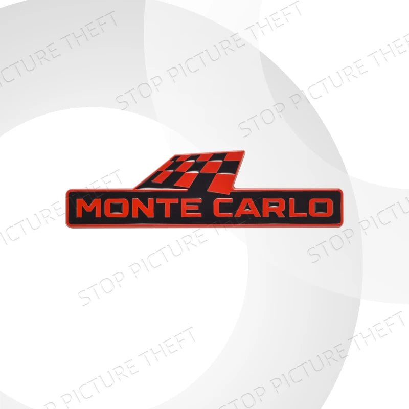 Metal Racing Flag Emblem – Monte Carlo Grille Badge for Skoda Sport Line