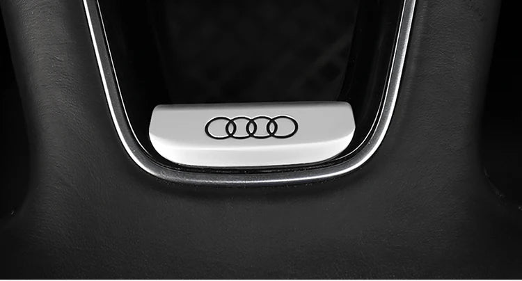 Aluminum S-Line Steering Wheel Emblem – Decorative Car Interior Accessory
