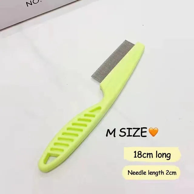 Stainless Steel Flea Comb – Shedding Grooming Tool for Cat and Dog Pets