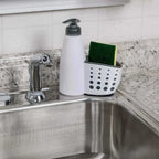 Soap Dispenser with Sponge Holder – 2-in-1 Kitchen Sink Organizer for Home