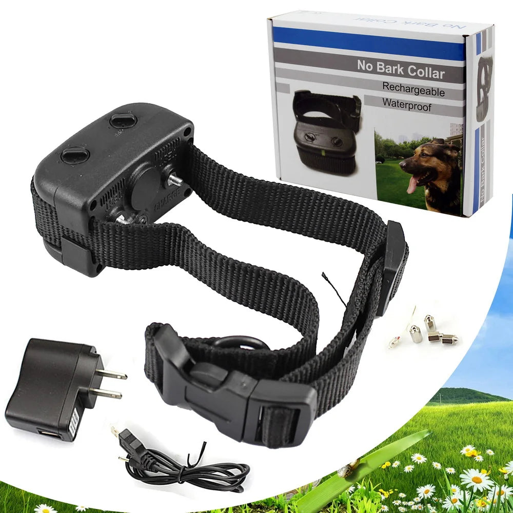 Waterproof Bark Training Collar – Adjustable Sensitivity for Dog Obedience