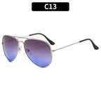 Double Bridge Aviator Sunglasses – Alloy Frame Gradient Lenses for Unisex Fashion