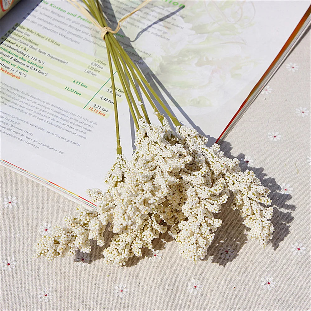 Artificial Lavender Flowers – PE Plastic Plant Bouquet for Home Table Decor
