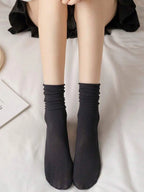 Women Mid Length Cotton Socks – Soft Breathable Casual Daily Wear