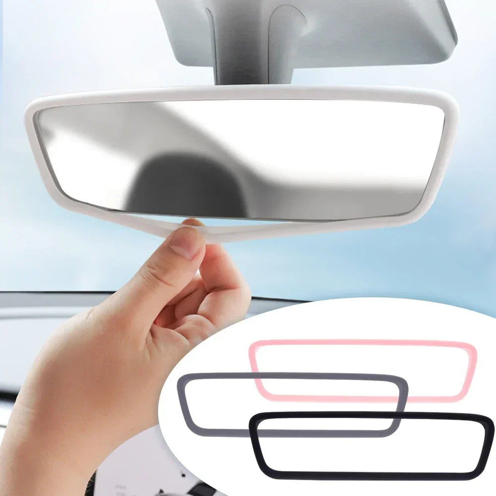 Silicone Rearview Mirror Frame – Protective Interior Cover for Tesla Models