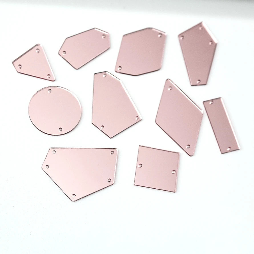 Acrylic Mirror Flat Back Beads – Sew-On Rhinestones for Clothing Embellishment