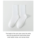 Cotton Crew Socks – Breathable Solid Color for Men Casual Streetwear