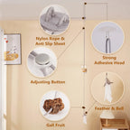 Interactive Cat Food Dispenser – Hanging Feather Toy for Kitten Enrichment