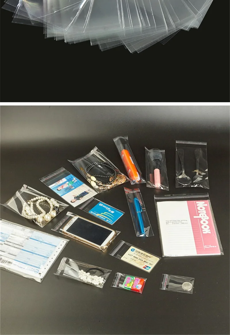 Self-Adhesive OPP Bags – Transparent Plastic for Jewelry Candy Packaging
