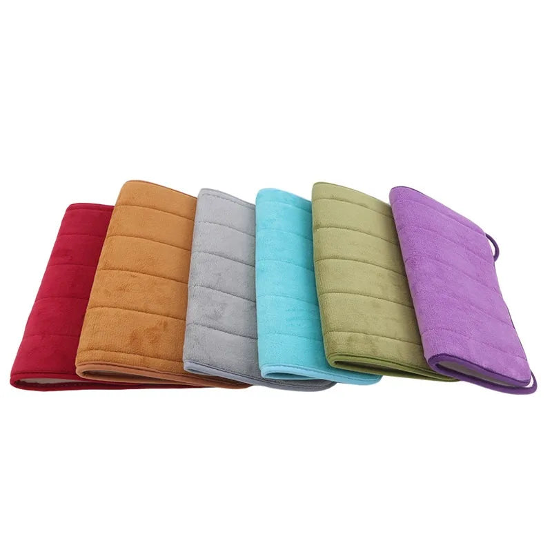 U-Shaped Memory Foam Bath Mat – Absorbent Non-Slip Rug for Bathroom Toilet