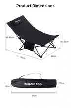 Foldable Camping Chair – Ergonomic Recliner with Pillow for Outdoor Leisure
