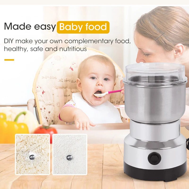 Electric Grain Grinder – 300ml Ultrafine Mill for Coffee and Baby Food