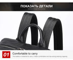 Genuine Leather Laptop Backpack – 14 Inch Business Bag for Men