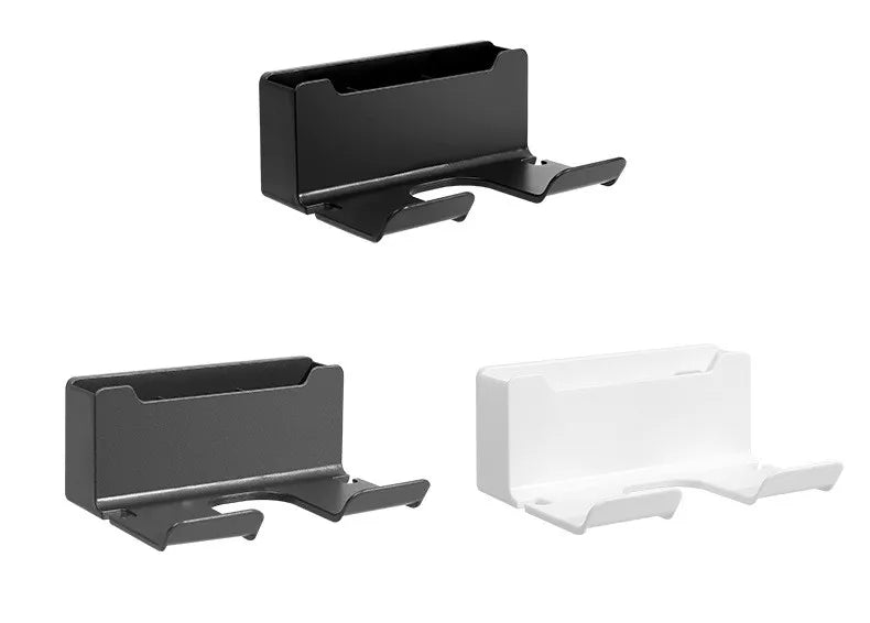 Bathroom Wall Organizer – Hair Dryer Holder with Storage Baskets for Vanity