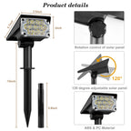 Adjustable Solar Garden Spotlights – IP65 Waterproof LED for Outdoor Lighting