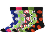 Combed Cotton Crew Socks – Novelty Patterned Casual Apparel for Men and Women