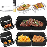 Reusable Silicone Air Fryer Tray – Non-Stick Baking Basket for Ninja Foodi