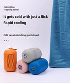 Round Microfiber Golf Towel – Silicone Wrapped Cooling Towel for Sports Fitness