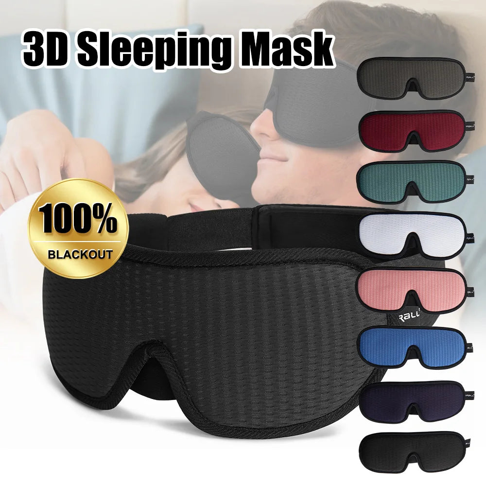 Memory Foam Sleep Mask – Ergonomic 3D Blindfold for Travel and Sleeping