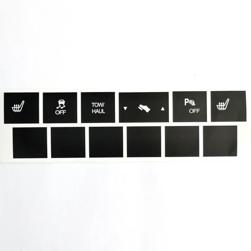 Heated Seat Button Repair Decals – Matte Black Stickers for Jeep Cherokee