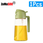 2-in-1 Oil Sprayer Dispenser – Plastic Kitchen Tool for BBQ and Cooking