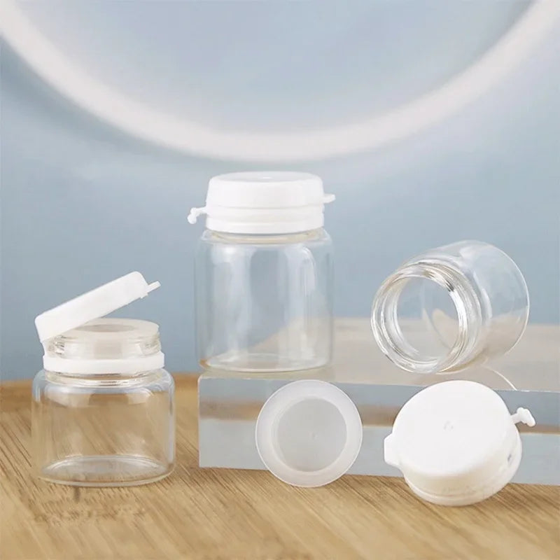 Refillable Glass Cosmetic Jars – Mini Travel Containers for Skincare Storage