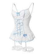 Pink Lace Bodysuit – Bow Knot Perspective Lingerie for Sexy Cosplay