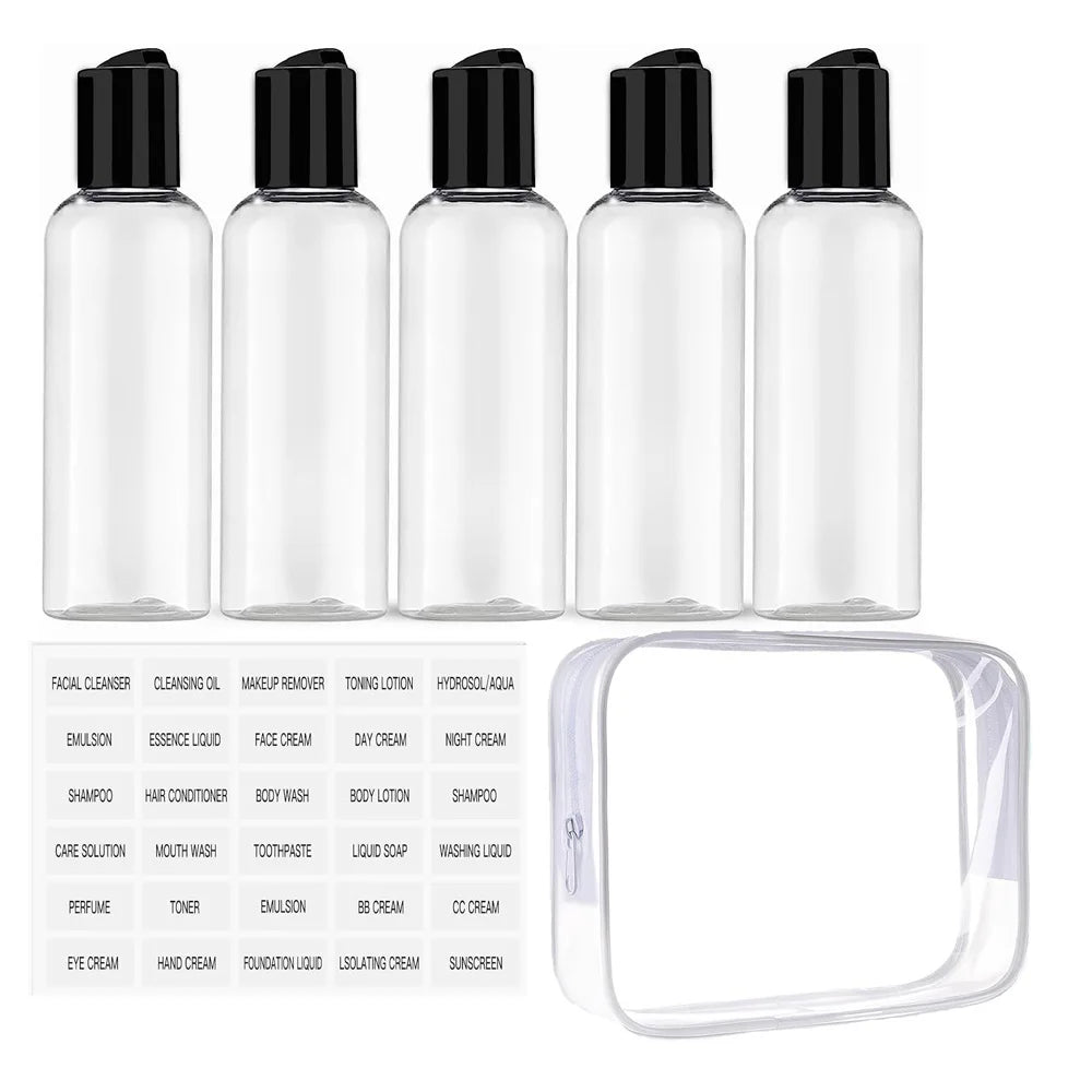 Refillable Travel Bottle Set – Leakproof Toiletry Containers for Cosmetics