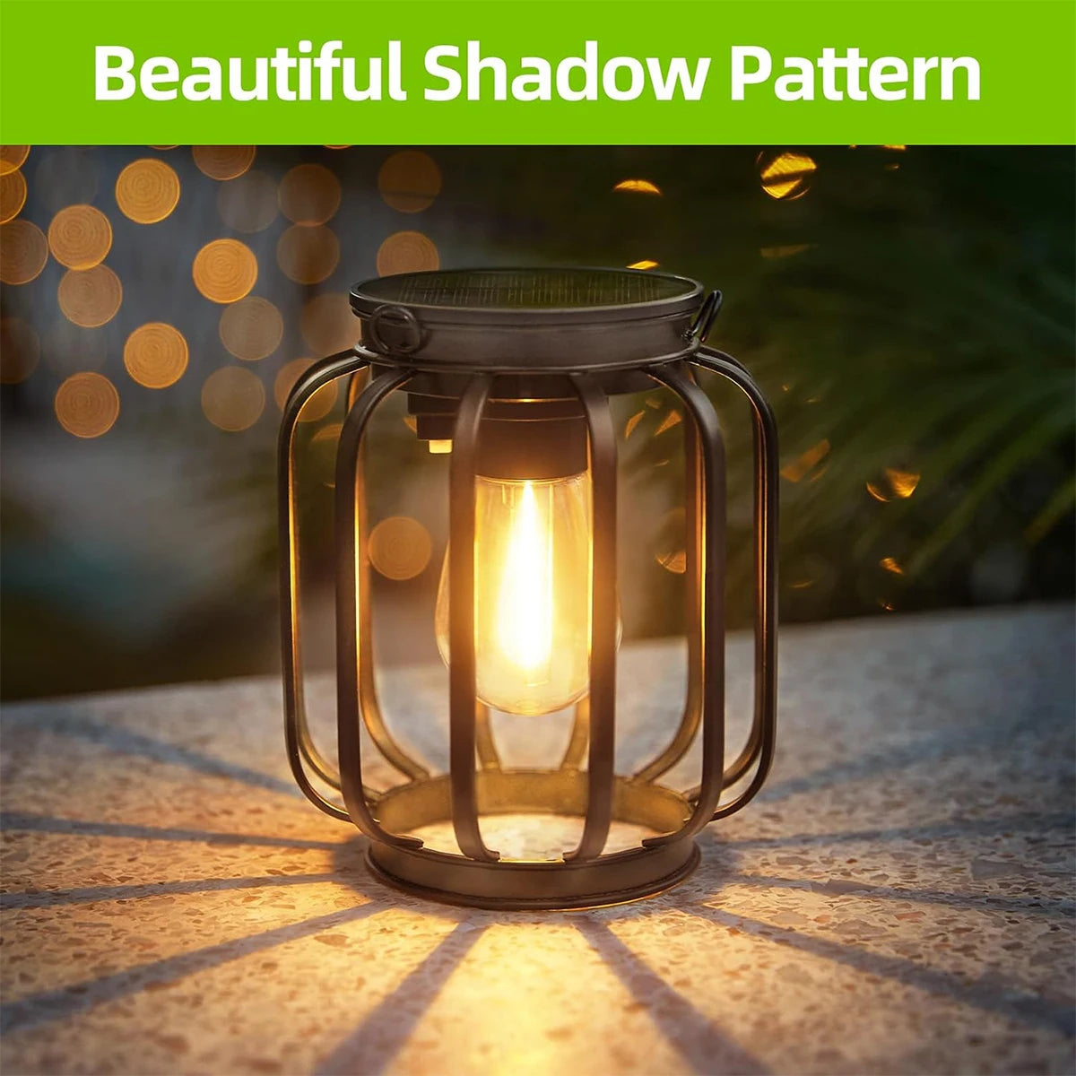 Solar LED Hanging Lantern – Waterproof Decorative Lamp for Outdoor Lighting