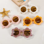 Cute Sunflower Kids Sunglasses – UV400 Round Eyewear for Toddlers and Children