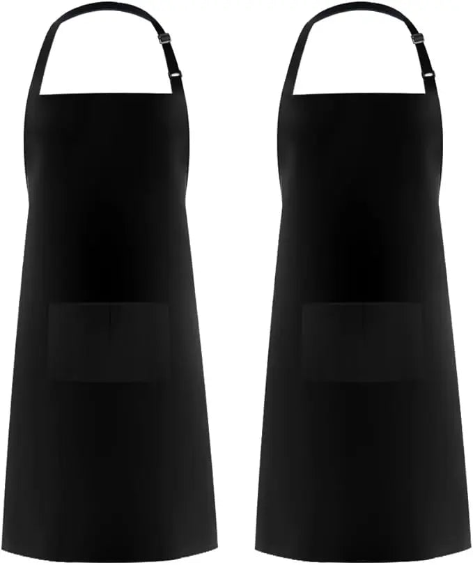 Adjustable Solid Color Apron Set – Kitchen Chef Bib for Men and Women