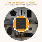 Blackout Window Privacy Film – Light Blocking UV Sunshade for Home Bedroom