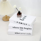 Decorative Simulation Books – Modern White Faux Props for Home Decor