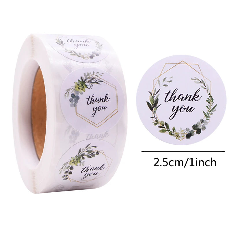 Decorative Thank You Sealing Stickers for Party Gift Labels and Scrapbooking