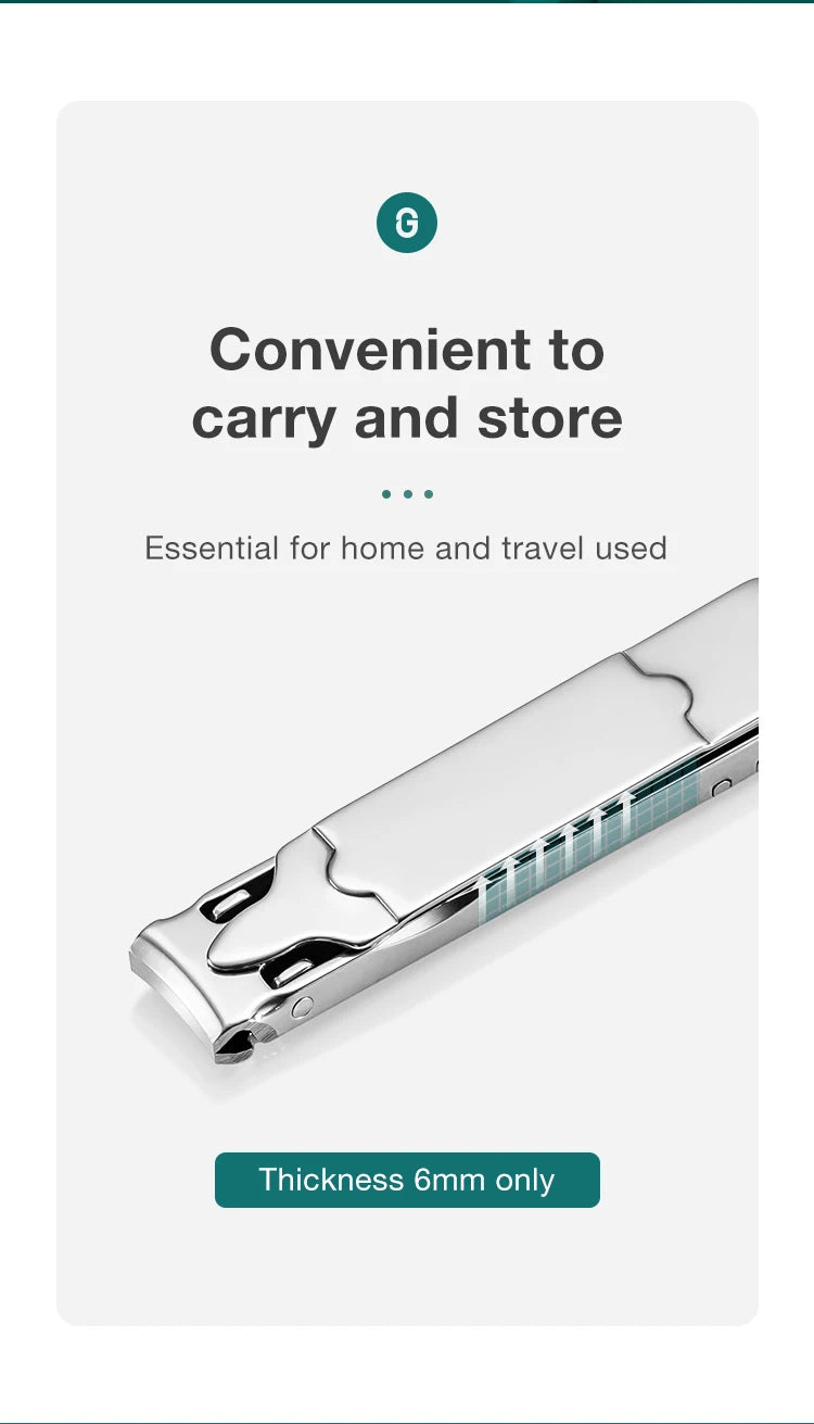 Stainless Steel Nail Clippers – Ultra-Thin Collapsible for Travel Manicure