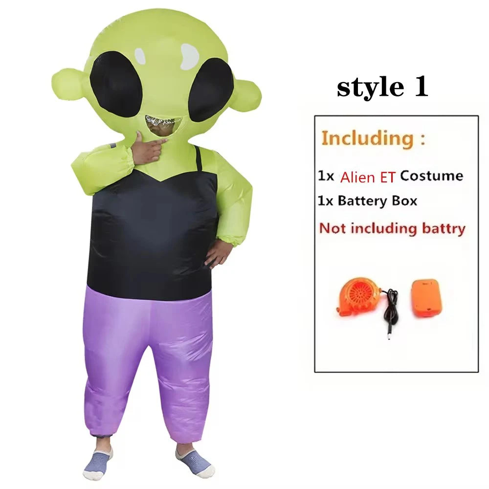 Inflatable Alien Monster Suit – Green Cosplay Costume for Adult Parties